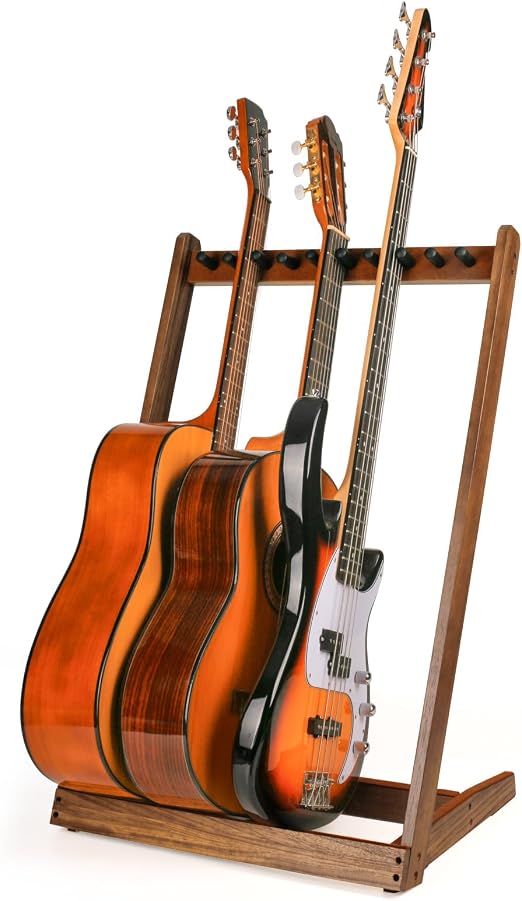 JMC Premium 5 Guitar Wooden Rack - Zebrawood