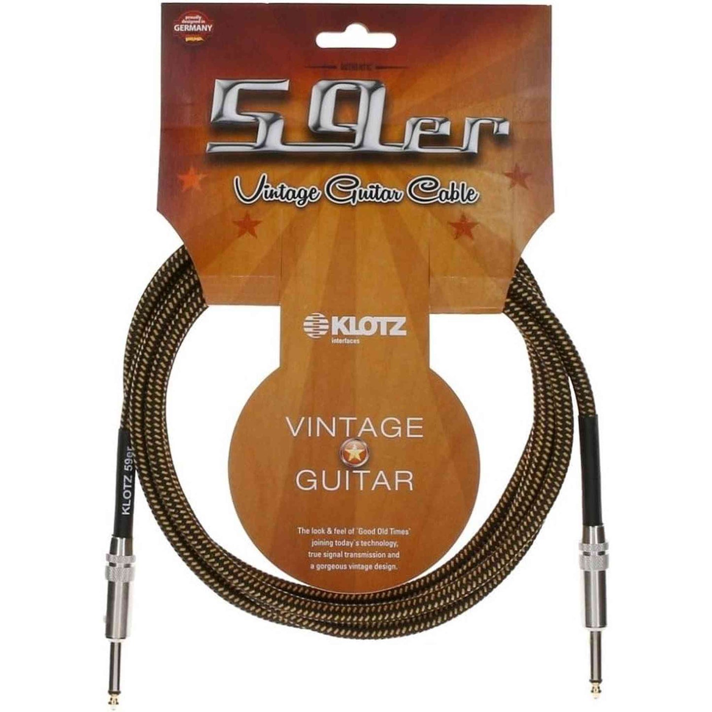 Klotz VIN 0450 59er Pro Vintage Braided Guitar Cable - 4.5m