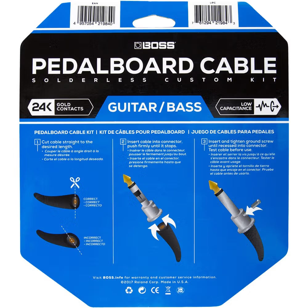 Boss BCK12 Premium Solderless Pedalboard Cable Kit