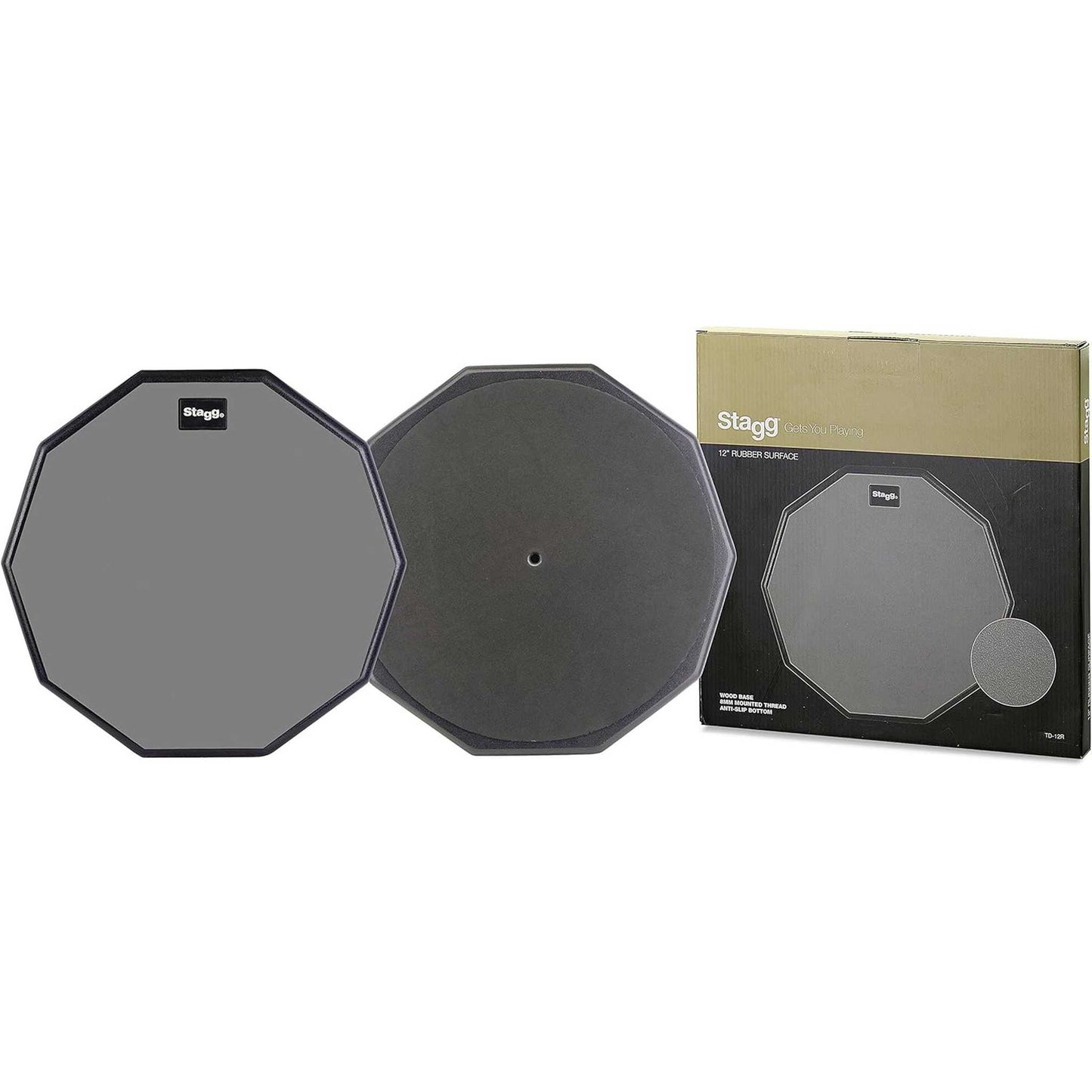 Stagg 12in Drum Practice Pad w/8mm Mount