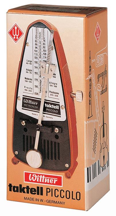 Wittner Taktell Piccolo Series Metronome - Mahogany Brown Colour