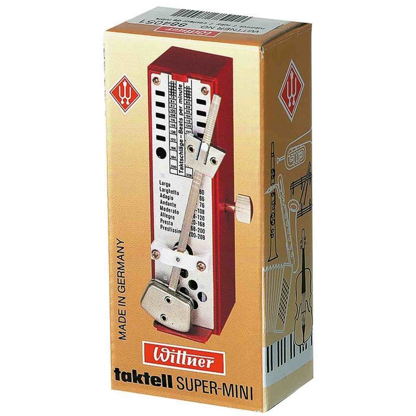 Wittner Taktell Super-Mini Series Metronome - Ruby Colour