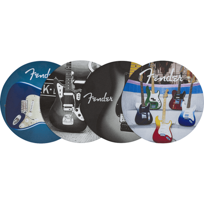 Fender Guitars Coasters, 4-Pack, Multi-Color Leather