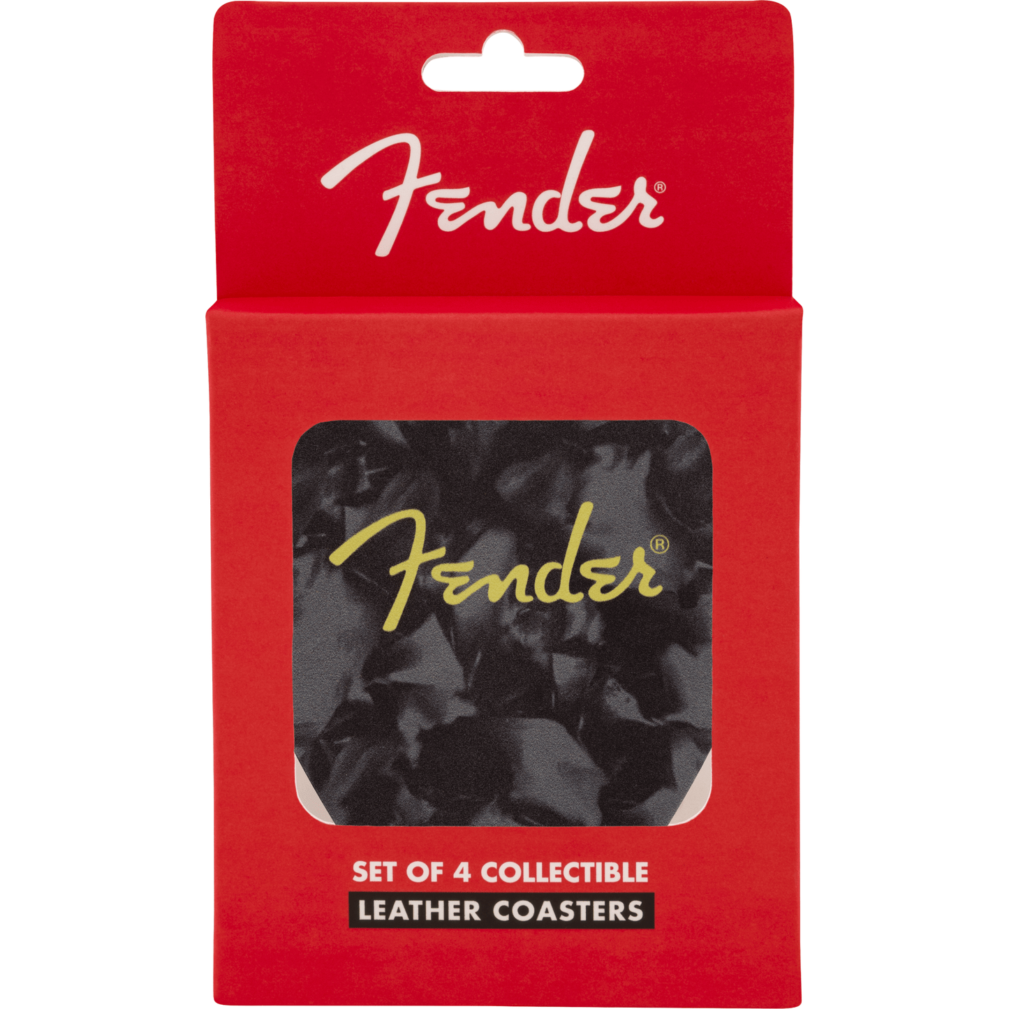 Fender Pick Shape Logo Coasters, 4-Pack, Multi-Color