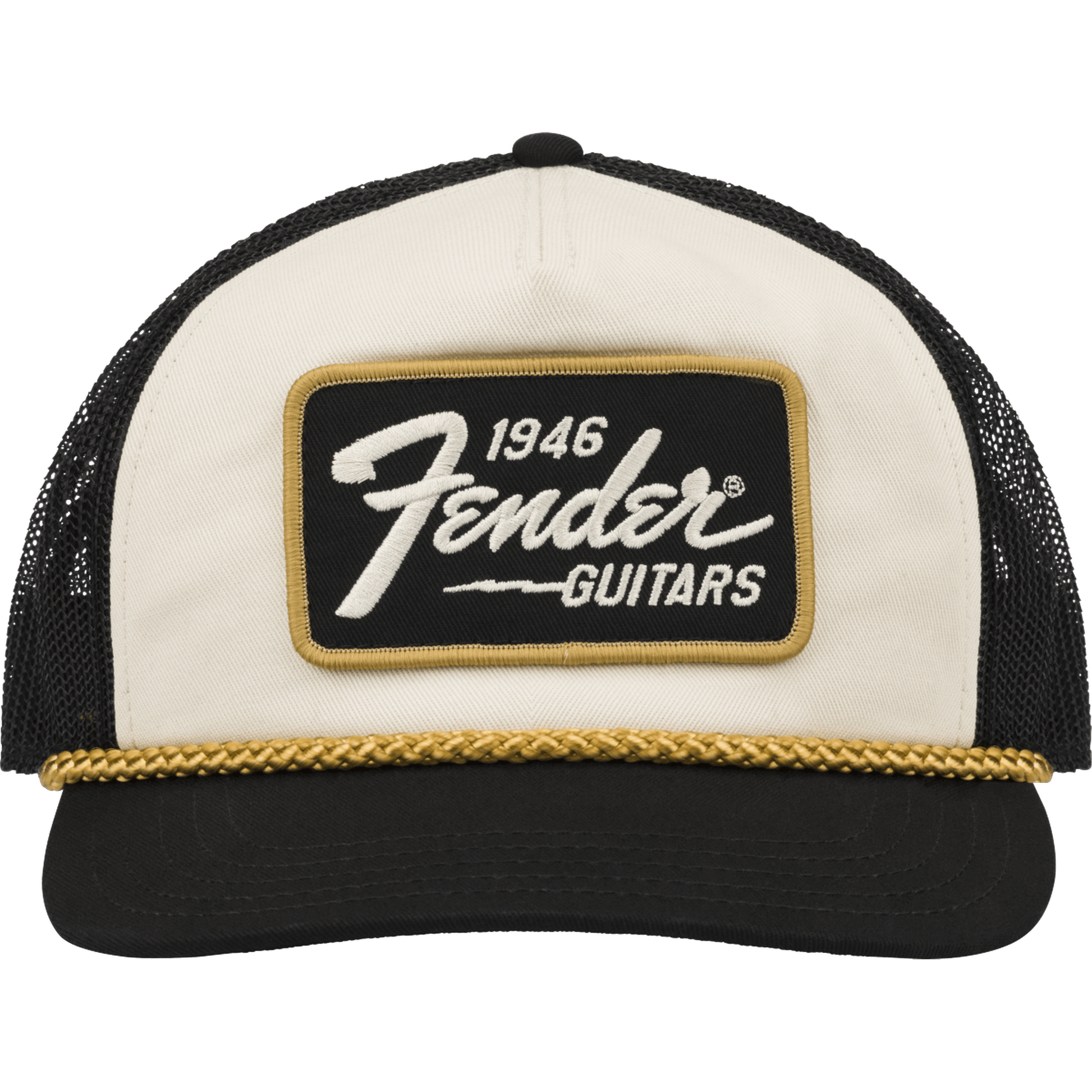 Fender 1946 Gold Braid Hat Cream/Black - APPAREL - [shop-name]