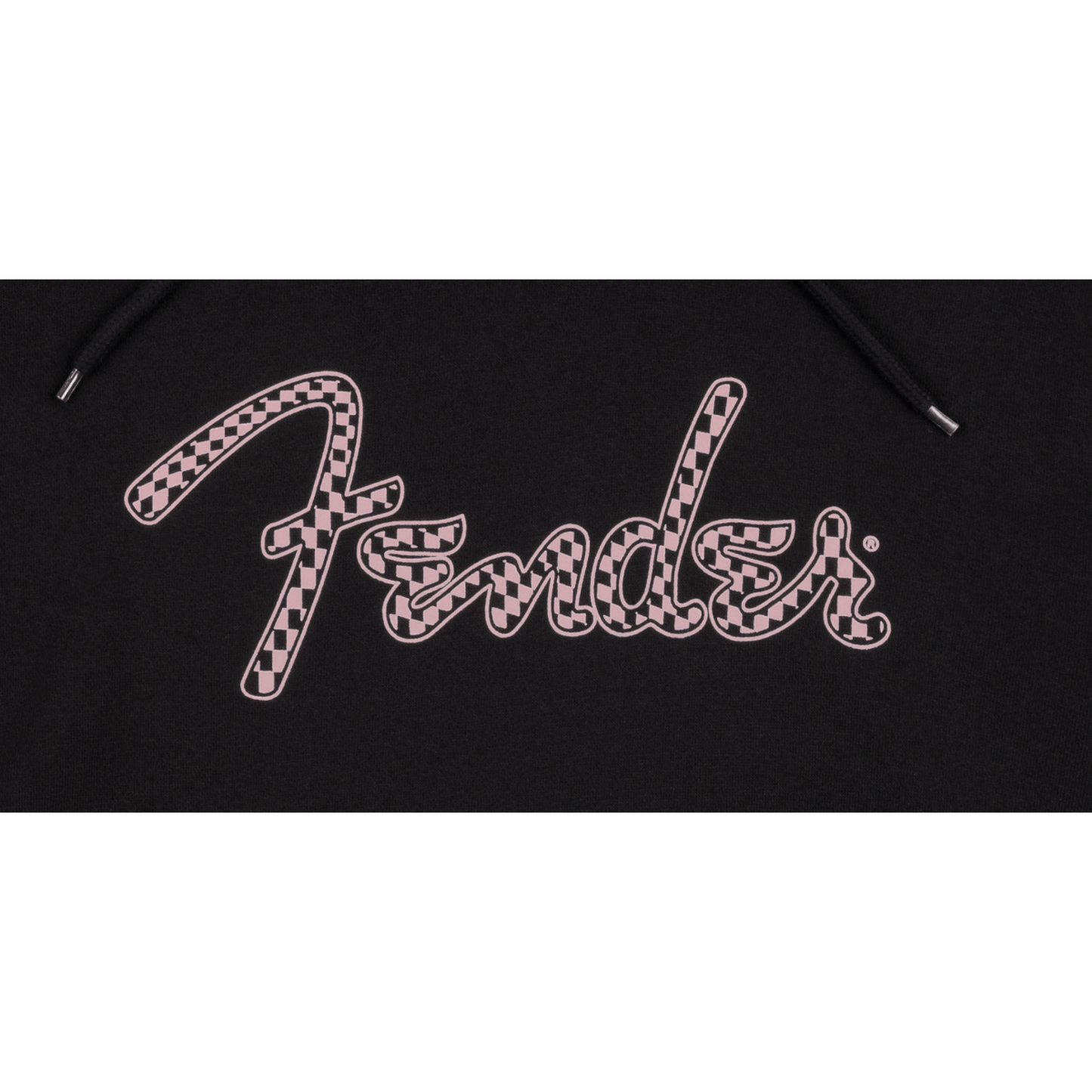 Fender Spaghetti Logo Wavy Checker Hoodie - Pink Checker - XL