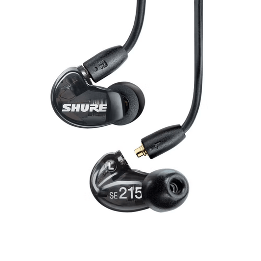 Shure SE215 Sound Isolating Earphones - Black-IN EAR MONITORS-Joondalup Music Centre