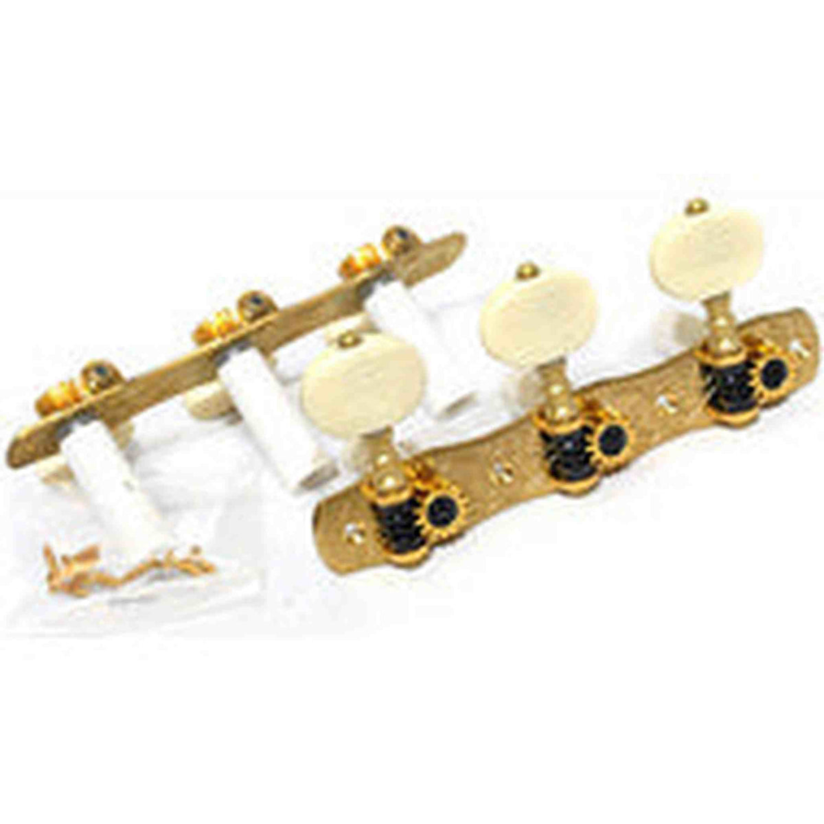 Gotoh 35G1800 Classical Guitar Tuning Machines on Decorative Plate in Solid Brass Finish (3+3)
