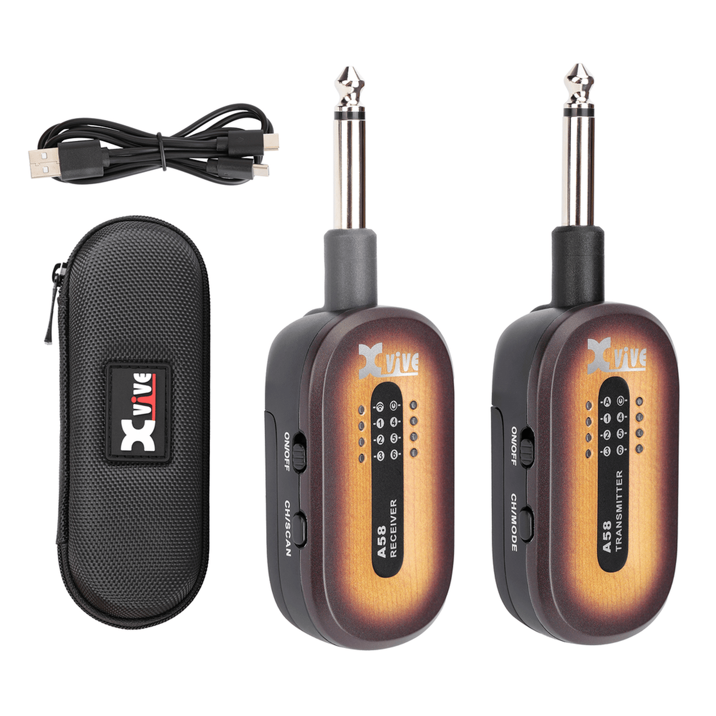 Xvive A58 Wireless Guitar System - Sunbrst