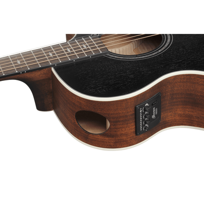 Ibanez AE140WKH Acoustic Guitar - Weathered Black - Open Pore - ACOUSTIC GUITAR - [shop-name]