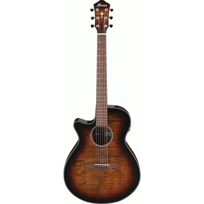 Ibanez AEG70L Left-Handed Acoustic Guitar - Tiger Burst High Gloss - Joondalup Music Centre