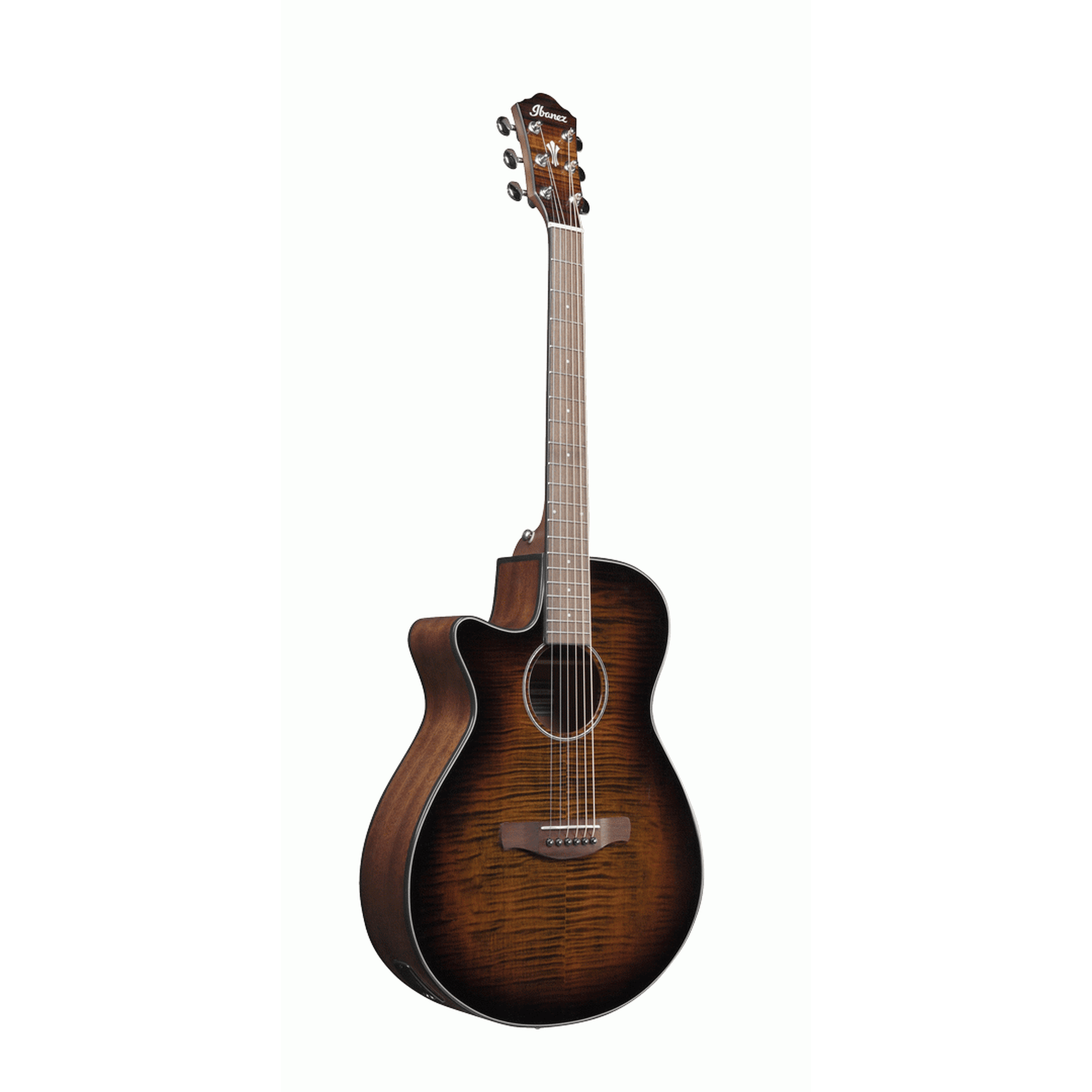 Ibanez AEG70L Left-Handed Acoustic Guitar - Tiger Burst High Gloss - Joondalup Music Centre