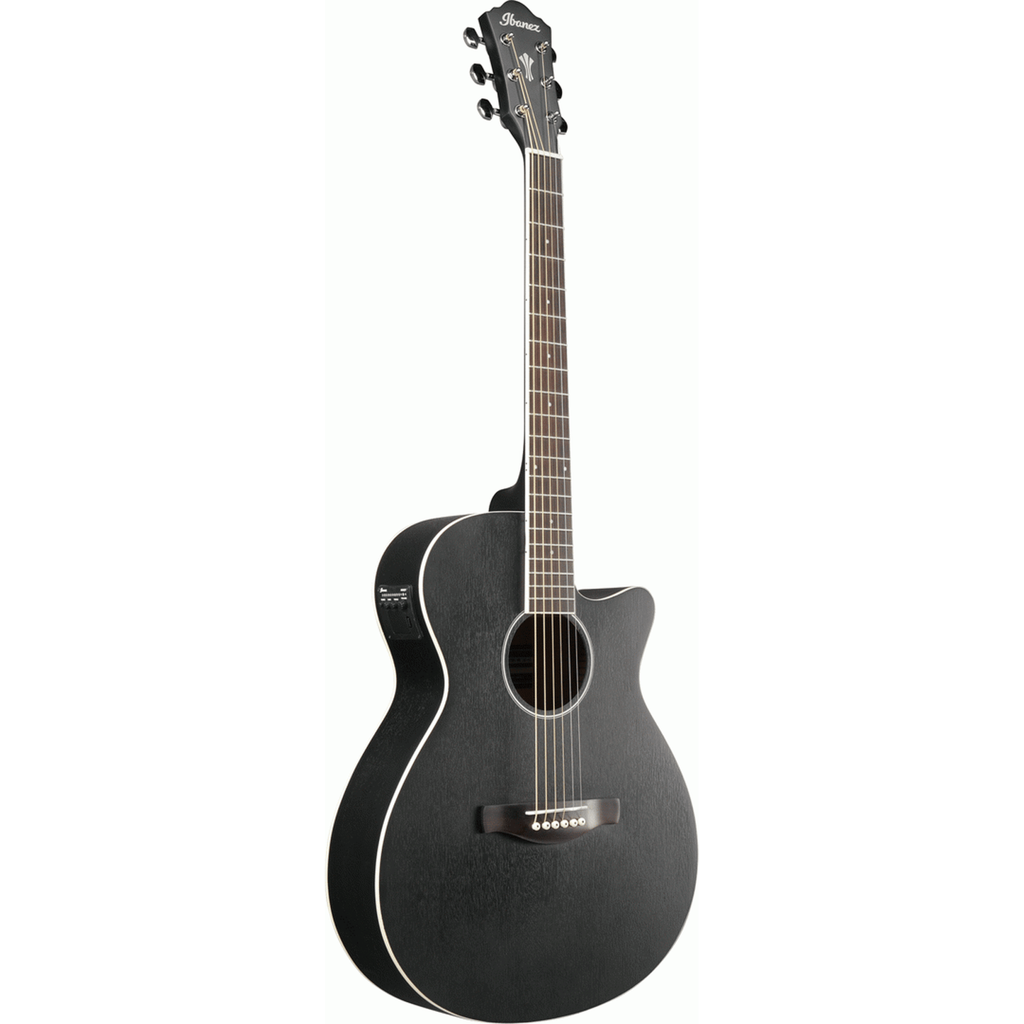 Ibanez AEG7MH Acoustic Guitar - Weatherd Black Open Pore