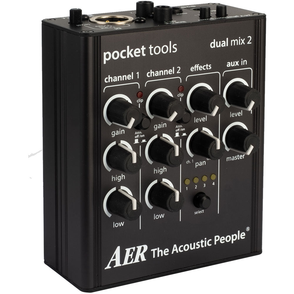 AER "Dual Mix 2" Pocket Tool Two Channel Line/Mic Preamp with Effects