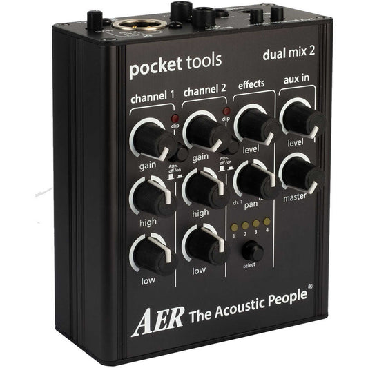 AER "Dual Mix 2" Pocket Tool Two Channel Line/Mic Preamp with Effects