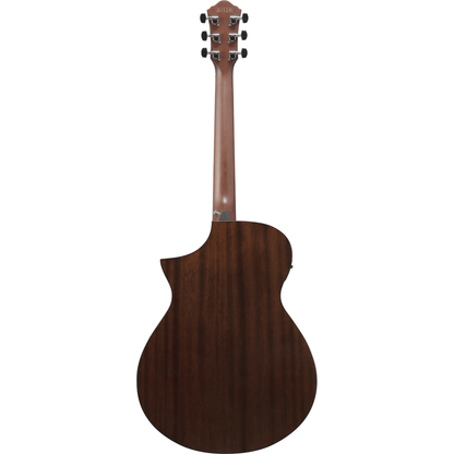 Ibanez AEWC16QA Auditorium Acoustic Guitar - Transparent Emerald Burst back