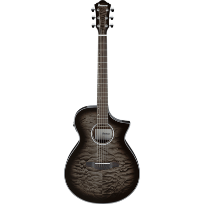 Ibanez AEWC16QA Auditorium Acoustic Guitar - Transparent Black Sunburst