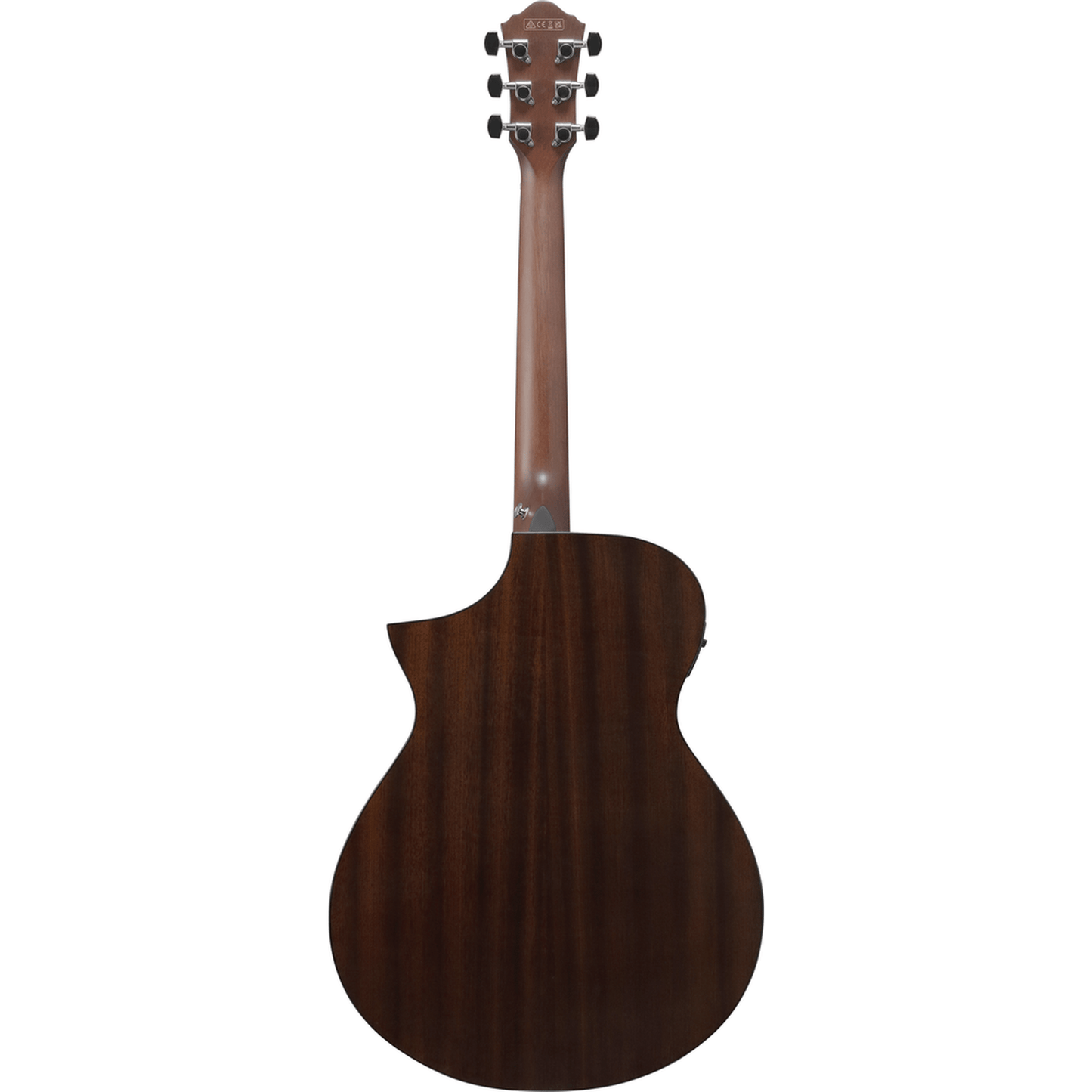 Ibanez AEWC16QA Auditorium Acoustic Guitar - Transparent Black Sunburst back
