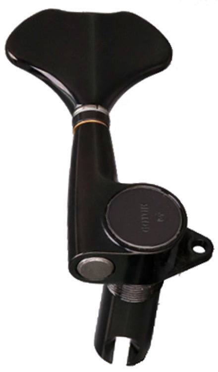 Gotoh GB707 Series Electric Bass Guitar Tuning Machines in Black Chrome Finish (4-inline)