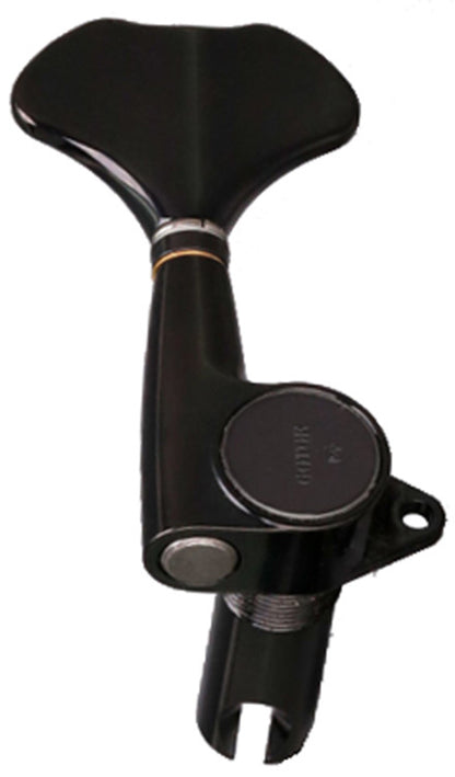 Gotoh GB707 Series Electric Bass Guitar Tuning Machines in Black Chrome Finish (4-inline)