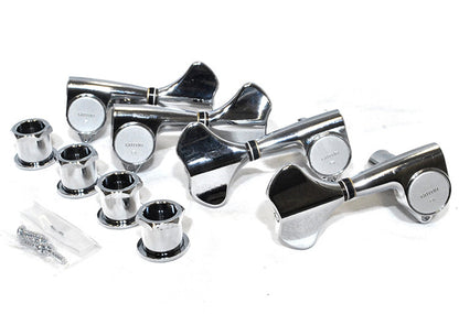 Gotoh GB707 Series Electric Bass Guitar Tuning Machines in Chrome Finish (4-inline)