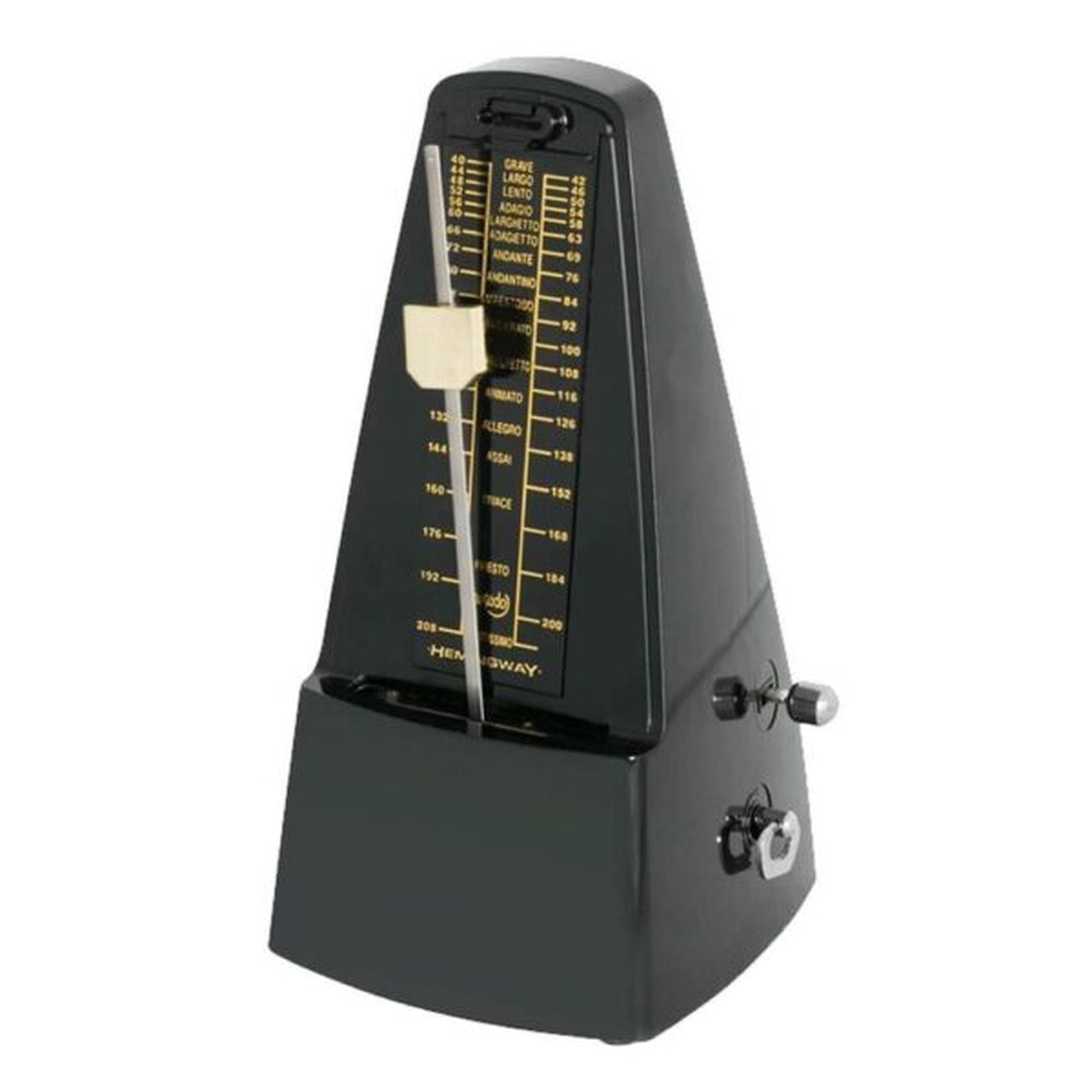 Hemingway WHM01 Key-Wound Mechanical Metronome with Bell – Black - Joondalup Music Centre