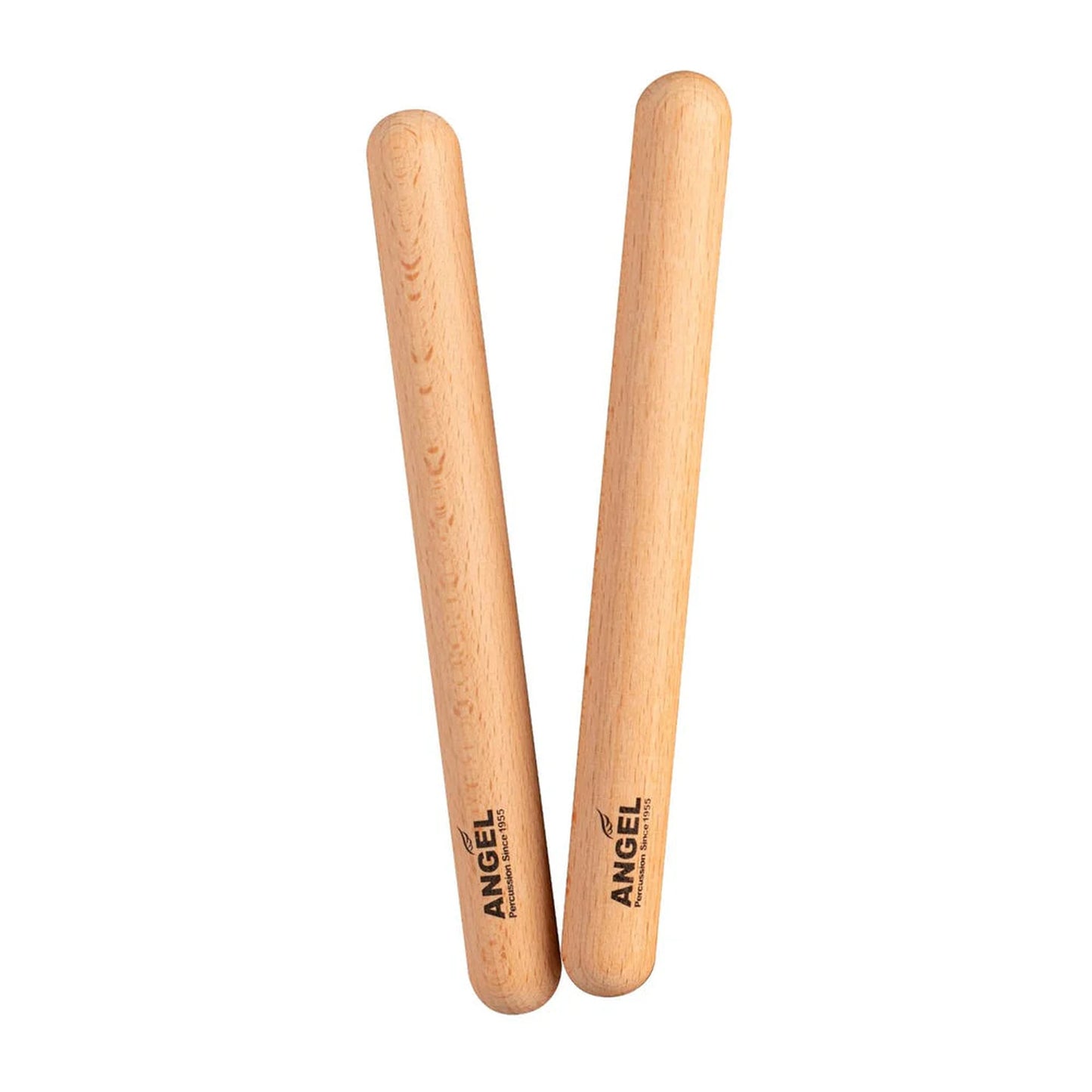 Angel – 8” Beechwood Round Claves – Pair