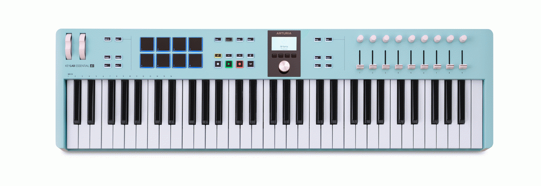 Arturia KeyLab Essential MK3 61-Key Keyboard Controller - Aquamarine