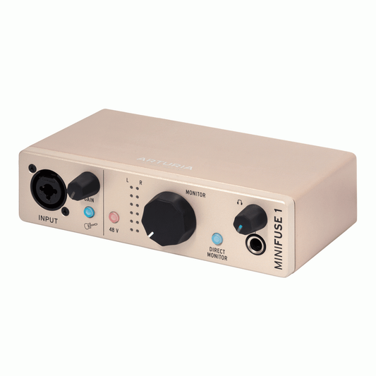 Arturia MiniFuse 1 Audio Interface - Champagne angle