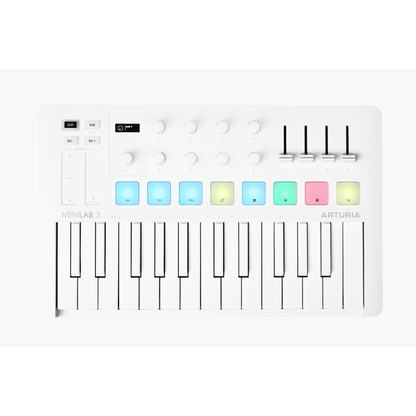 Arturia MiniLab Mk3 25-Key MIDI Controller - Ltd Edition Alpine White - Joondalup Music Centre