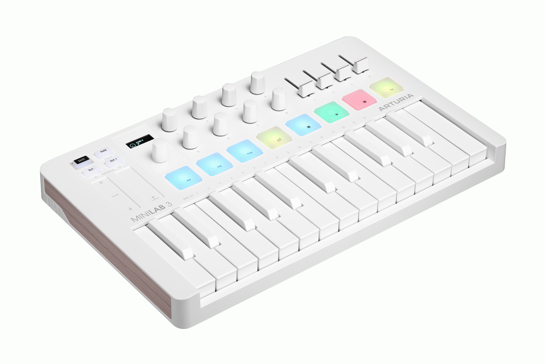 Arturia MiniLab Mk3 25-Key Universal MIDI Controller - Ltd Edition Alpine White