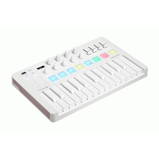 Arturia MiniLab Mk3 25-Key Universal MIDI Controller - Ltd Edition Alpine White