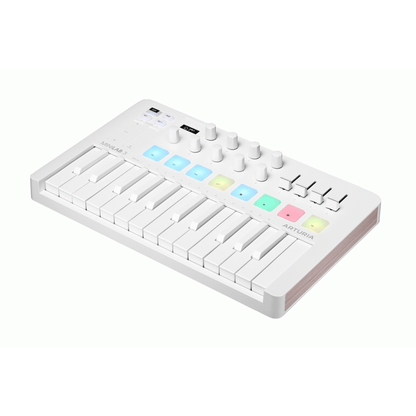 Arturia MiniLab Mk3 25-Key Universal MIDI Controller - Ltd Edition Alpine White - Joondalup Music Centre