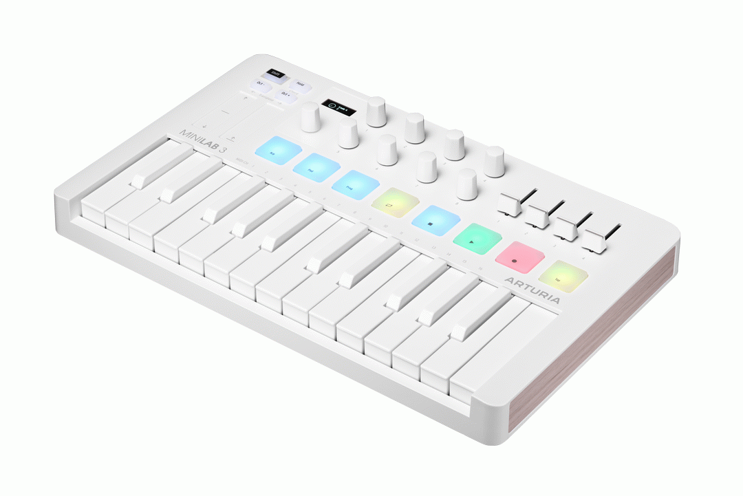 Arturia MiniLab Mk3 25-Key Universal MIDI Controller - Ltd Edition Alpine White