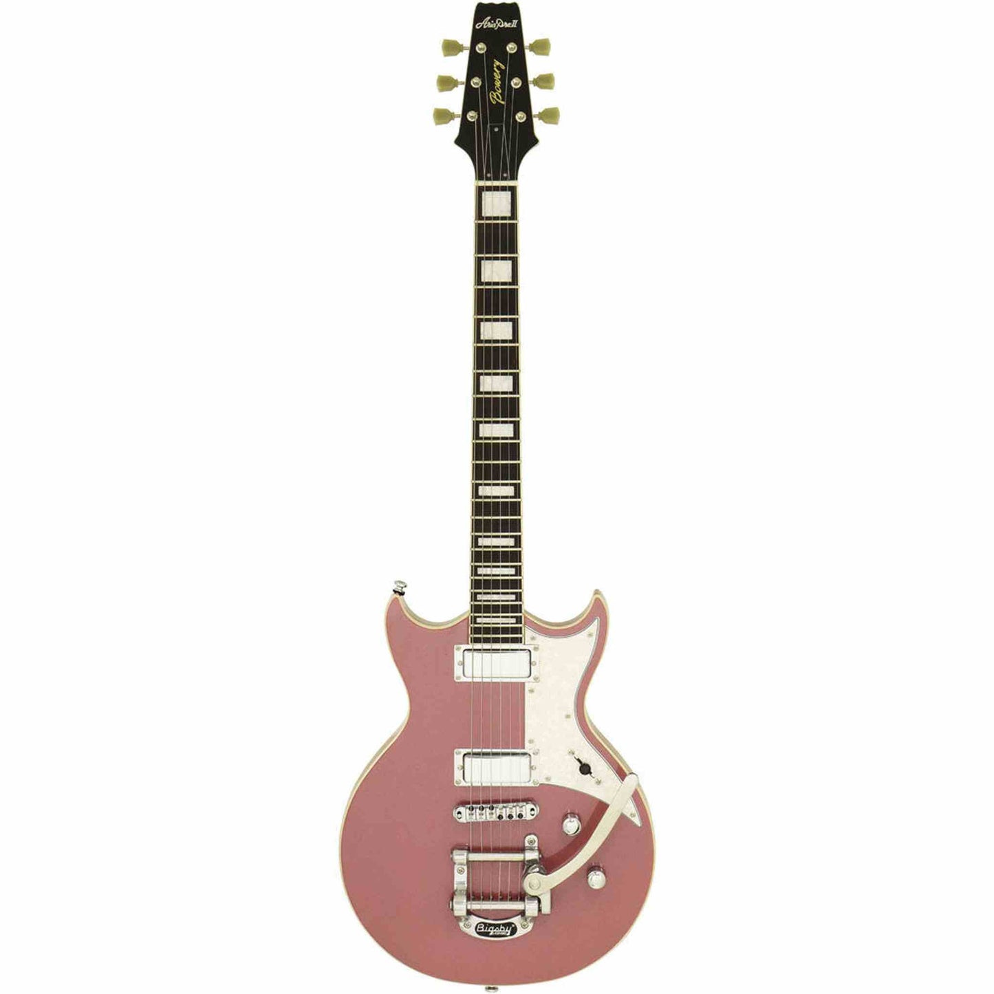 Aria 212-MK2 Bowery Semi-Hollow Electric Guitar - Cadillac Pink