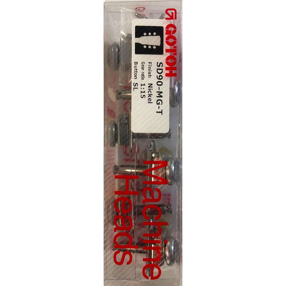 Gotoh SD90 Series Magnum Lock Electric Guitar Tuning Machines in Nickel Finish (3+3)