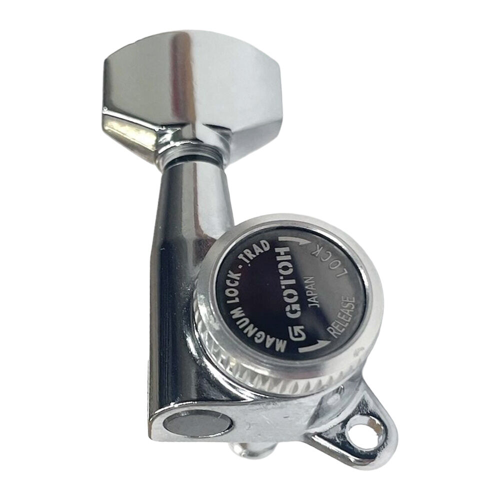 Gotoh SG381 Magnum Lock Traditional Series Guitar Tuning Machines in Chrome Finish (6-inline)