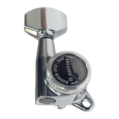 Gotoh SG381 Magnum Lock Traditional Series Guitar Tuning Machines in Chrome Finish (6-inline)