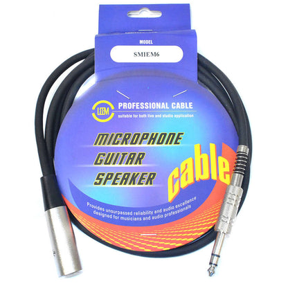 Leem 1/4" Straight TRS - XLR Male Cable - 6ft