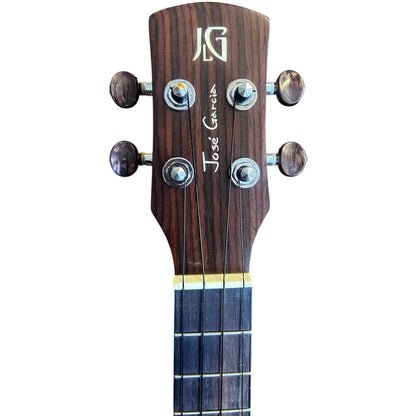 Jose Garcia AU-Series Striped Ebony Concert Ukulele - Natural Satin Finish neck