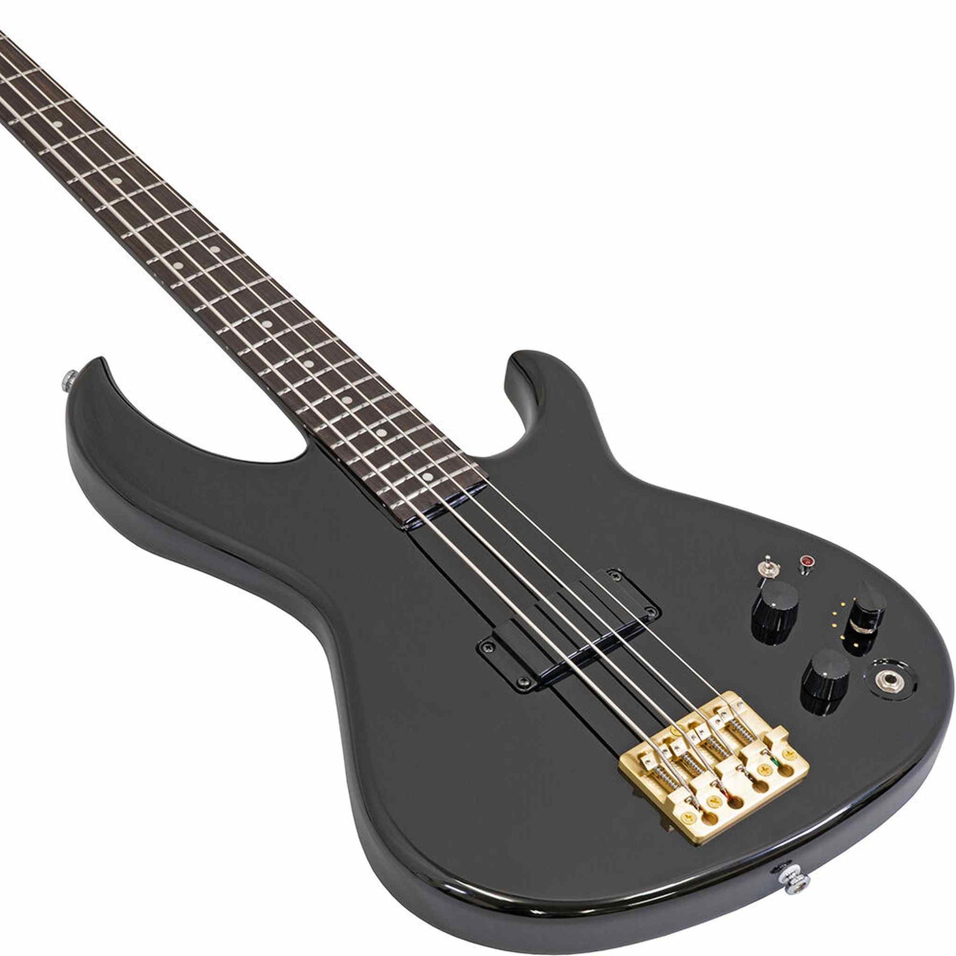Aria Pro II SB-CLB Cliff Burton Signature Electric Bass Guitar - Black 3