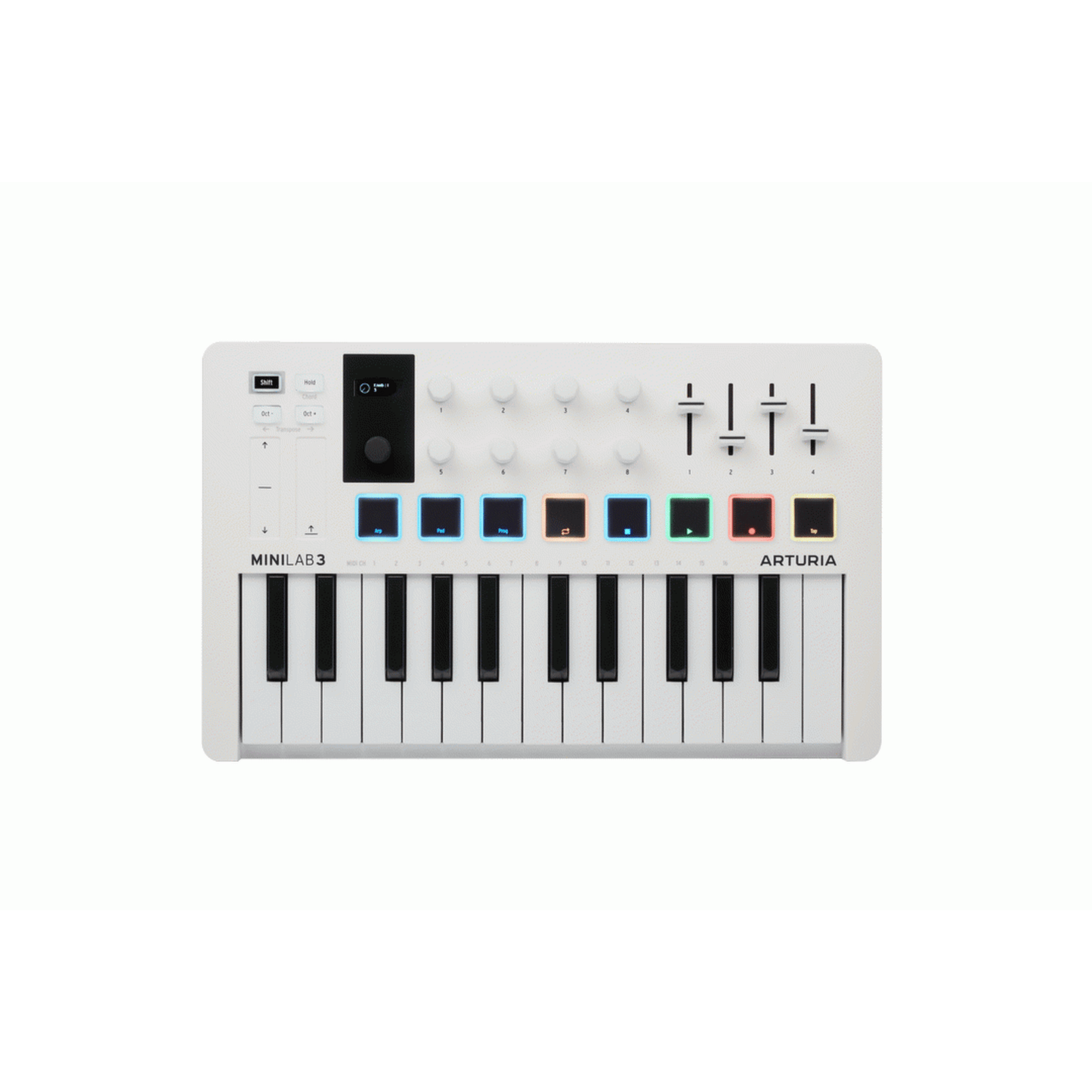 Arturia MiniLab Mk3 25-Key Universal MIDI Controller - White from Joondalup Music Centre