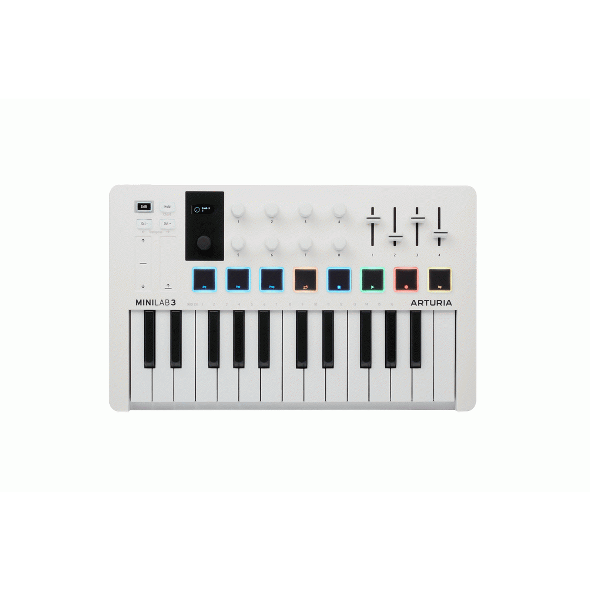 Arturia MiniLab Mk3 25-Key Universal MIDI Controller - White from Joondalup Music Centre