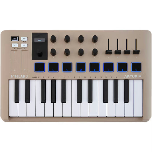 Arturia Minilab 3 25 Note Midi Controller - Champagne from Joondalup Music Centre