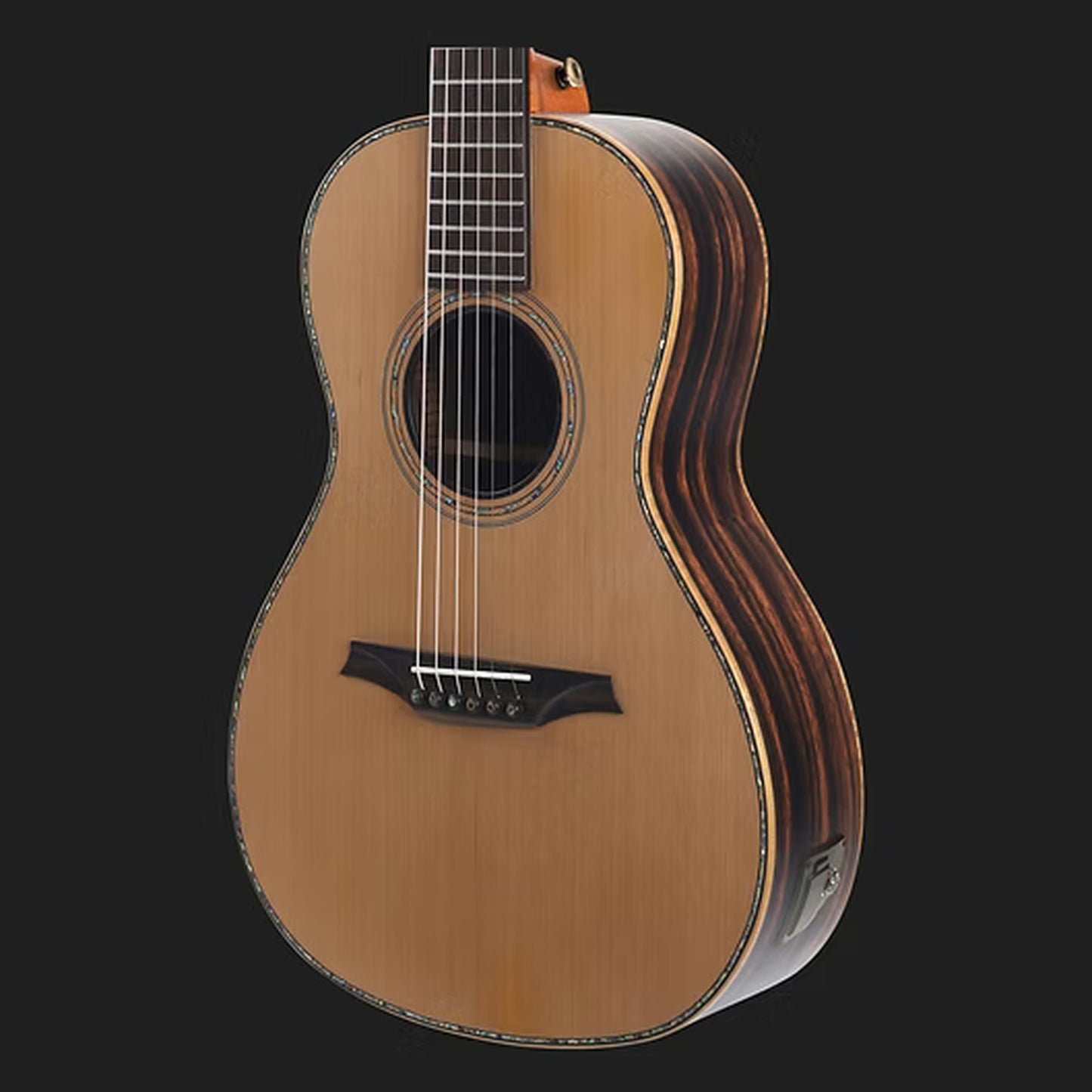 Bromo Rocky Mountain Parlour Acoustic Guitar - Red Cedar Top side
