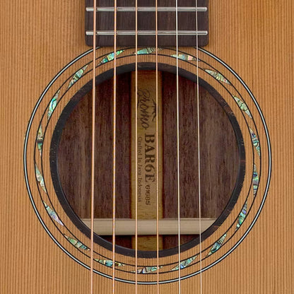 Bromo Rocky Mountain Parlour Acoustic Guitar - Red Cedar Top sound hole