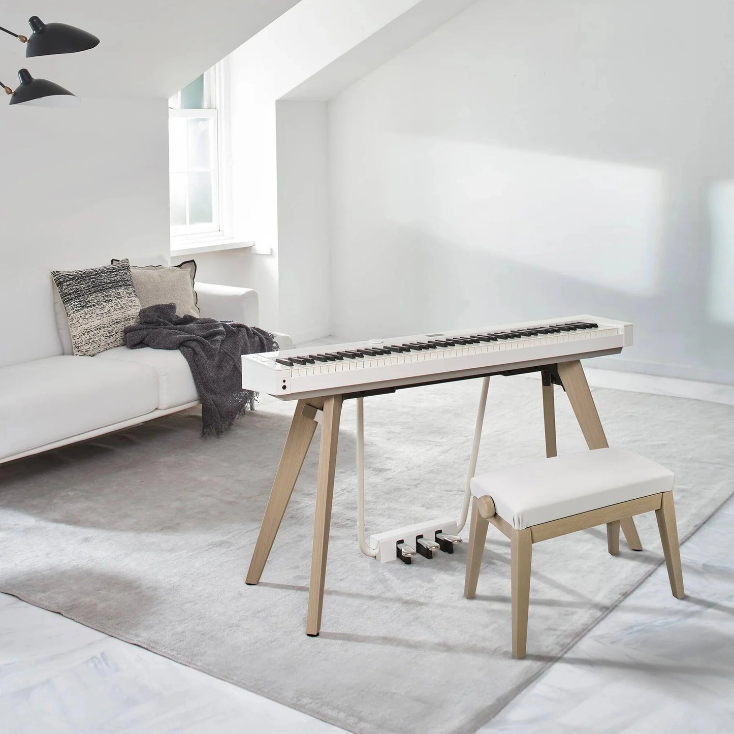 Casio BG50 Kobe Piano Bench - White