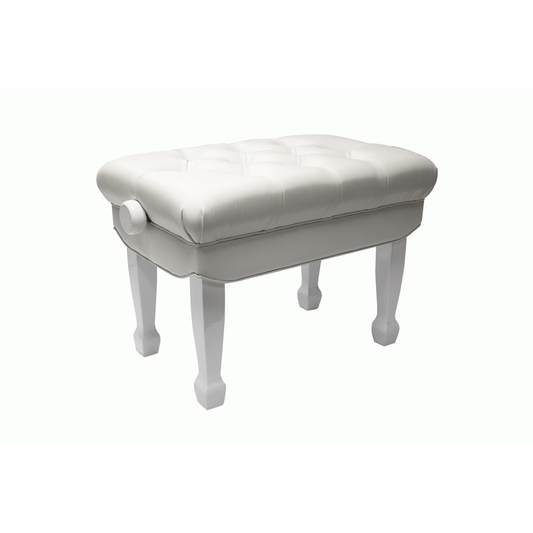 Beale BPB330WH Deluxe Grand Piano Bench - White-PIANO & KEYBOARD-Joondalup Music Centre