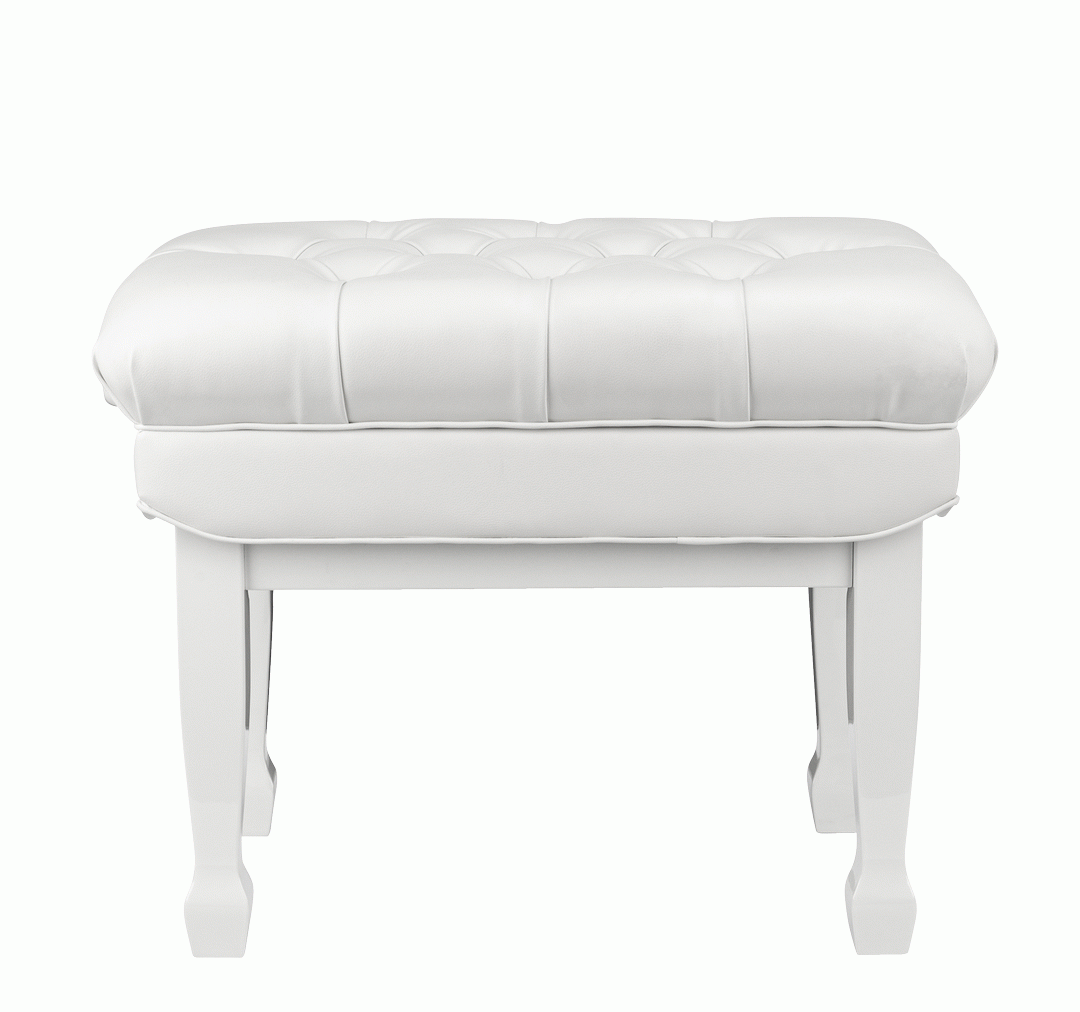 Beale BPB330WH Deluxe Grand Piano Bench - White-PIANO & KEYBOARD-Joondalup Music Centre