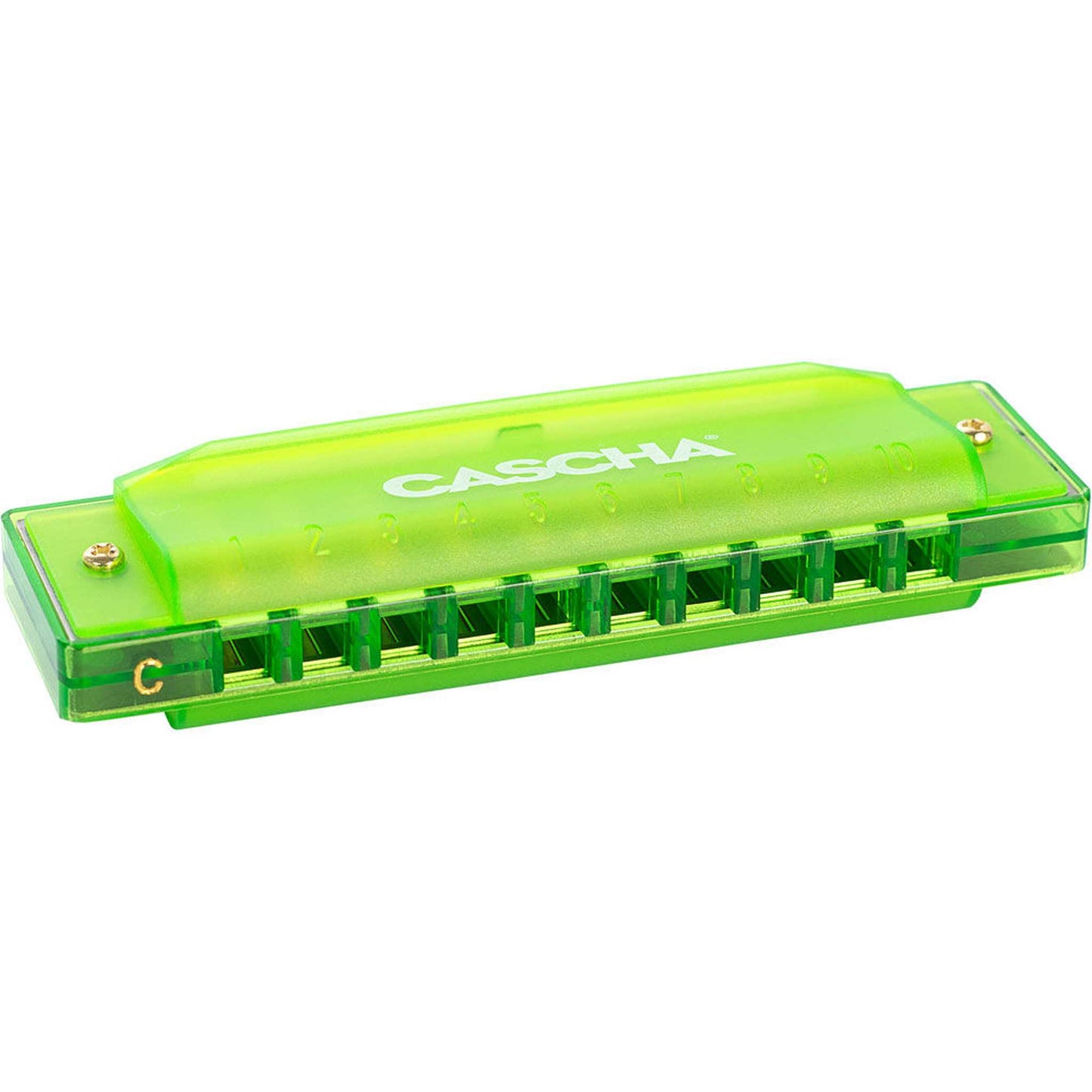 Cascha Fun Series 10-Hole Diatonic Harmonica - Transparent Green - Key of C